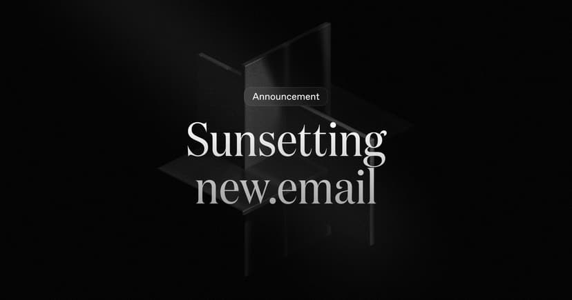 Sunsetting new.email
